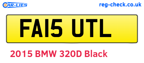 FA15UTL are the vehicle registration plates.