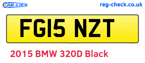 FG15NZT are the vehicle registration plates.