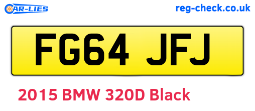 FG64JFJ are the vehicle registration plates.