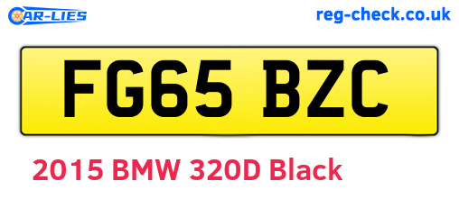 FG65BZC are the vehicle registration plates.