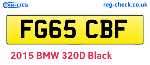 FG65CBF are the vehicle registration plates.