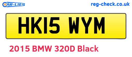 HK15WYM are the vehicle registration plates.