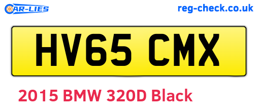 HV65CMX are the vehicle registration plates.