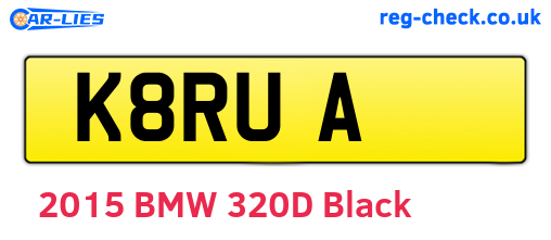 K8RUA are the vehicle registration plates.