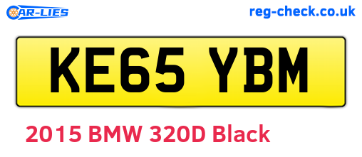 KE65YBM are the vehicle registration plates.