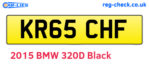 KR65CHF are the vehicle registration plates.