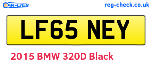 LF65NEY are the vehicle registration plates.