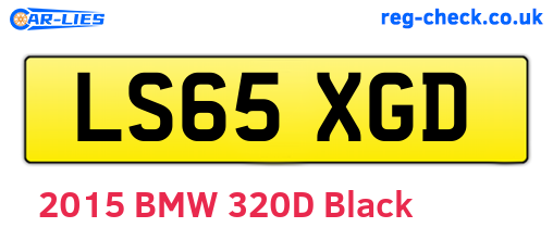 LS65XGD are the vehicle registration plates.