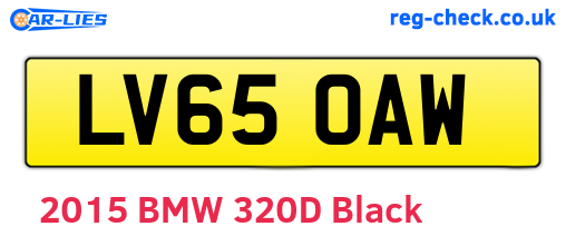 LV65OAW are the vehicle registration plates.