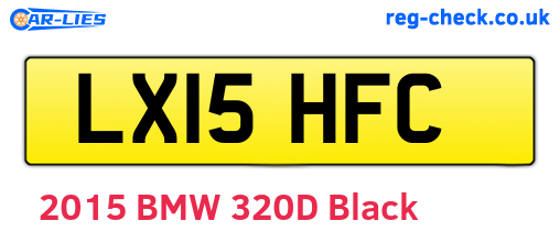 LX15HFC are the vehicle registration plates.