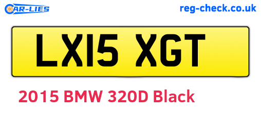 LX15XGT are the vehicle registration plates.