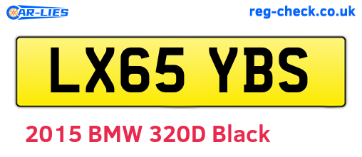LX65YBS are the vehicle registration plates.