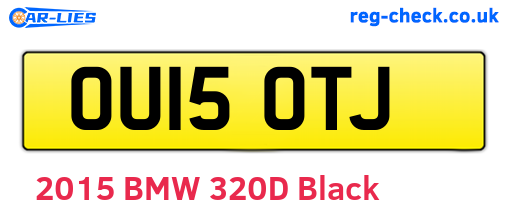 OU15OTJ are the vehicle registration plates.