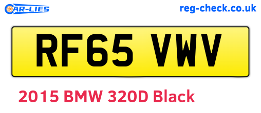 RF65VWV are the vehicle registration plates.