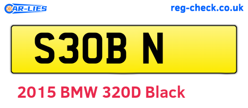 S3OBN are the vehicle registration plates.