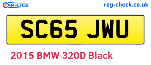 SC65JWU are the vehicle registration plates.