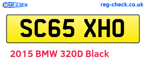 SC65XHO are the vehicle registration plates.
