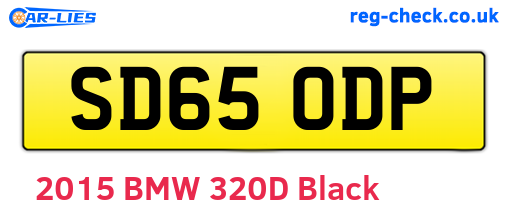 SD65ODP are the vehicle registration plates.