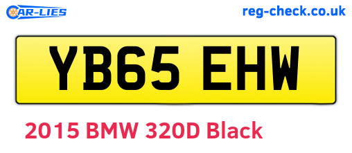 YB65EHW are the vehicle registration plates.