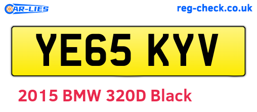 YE65KYV are the vehicle registration plates.