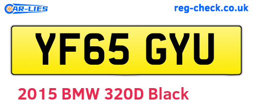 YF65GYU are the vehicle registration plates.