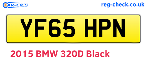 YF65HPN are the vehicle registration plates.
