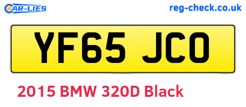 YF65JCO are the vehicle registration plates.