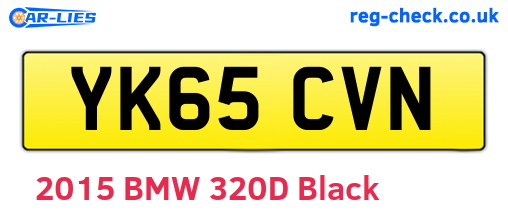 YK65CVN are the vehicle registration plates.