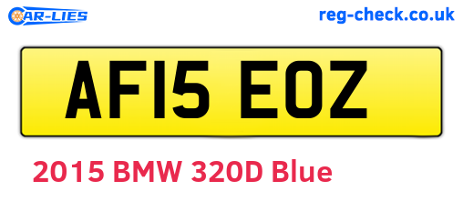 AF15EOZ are the vehicle registration plates.