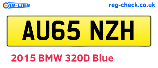 AU65NZH are the vehicle registration plates.