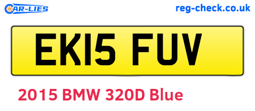 EK15FUV are the vehicle registration plates.