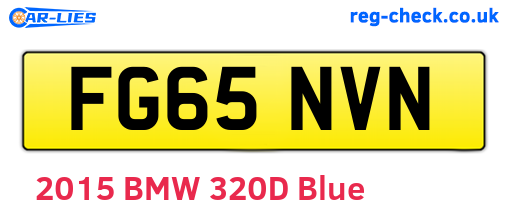 FG65NVN are the vehicle registration plates.