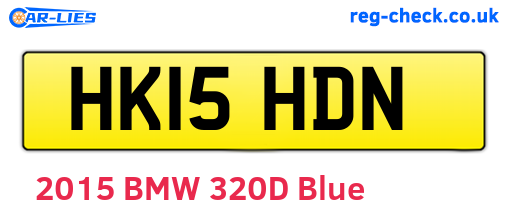 HK15HDN are the vehicle registration plates.