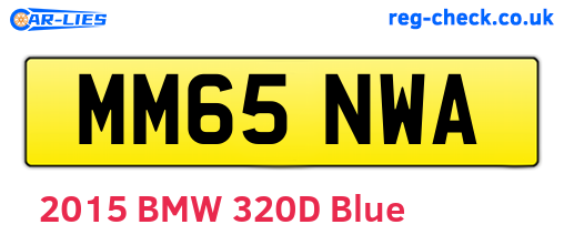 MM65NWA are the vehicle registration plates.