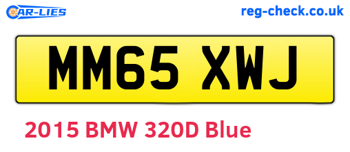 MM65XWJ are the vehicle registration plates.