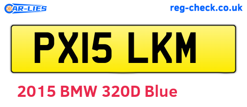 PX15LKM are the vehicle registration plates.