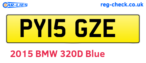 PY15GZE are the vehicle registration plates.