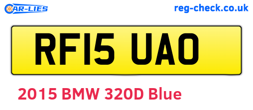 RF15UAO are the vehicle registration plates.
