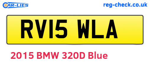 RV15WLA are the vehicle registration plates.