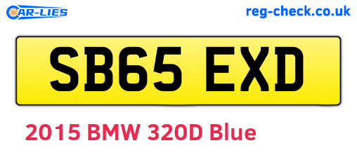 SB65EXD are the vehicle registration plates.