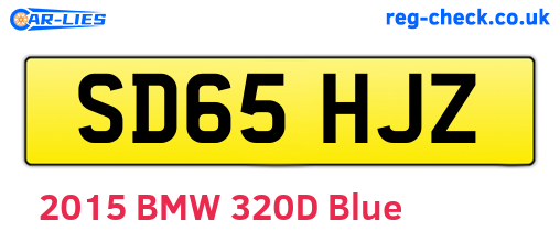 SD65HJZ are the vehicle registration plates.
