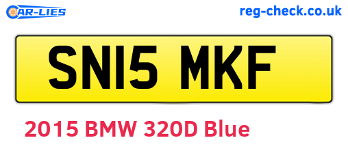 SN15MKF are the vehicle registration plates.