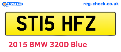 ST15HFZ are the vehicle registration plates.