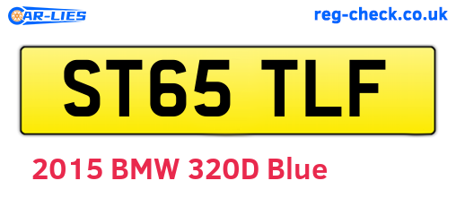 ST65TLF are the vehicle registration plates.
