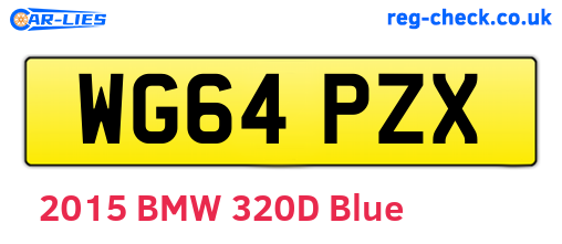 WG64PZX are the vehicle registration plates.