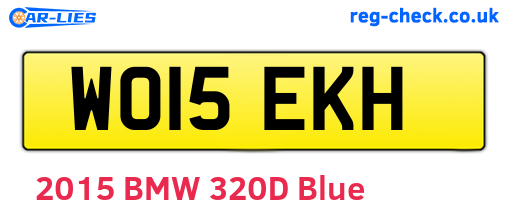 WO15EKH are the vehicle registration plates.