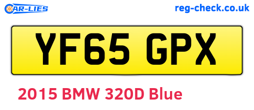 YF65GPX are the vehicle registration plates.