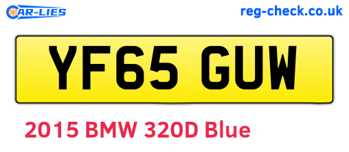 YF65GUW are the vehicle registration plates.