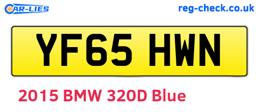 YF65HWN are the vehicle registration plates.