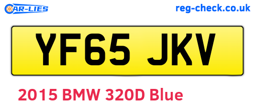 YF65JKV are the vehicle registration plates.